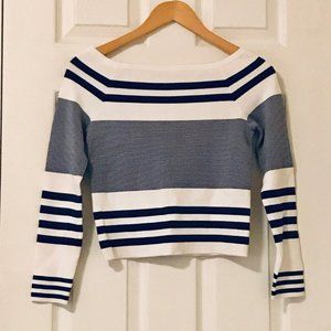 Navy Stripe Boatneck Top [Lily]